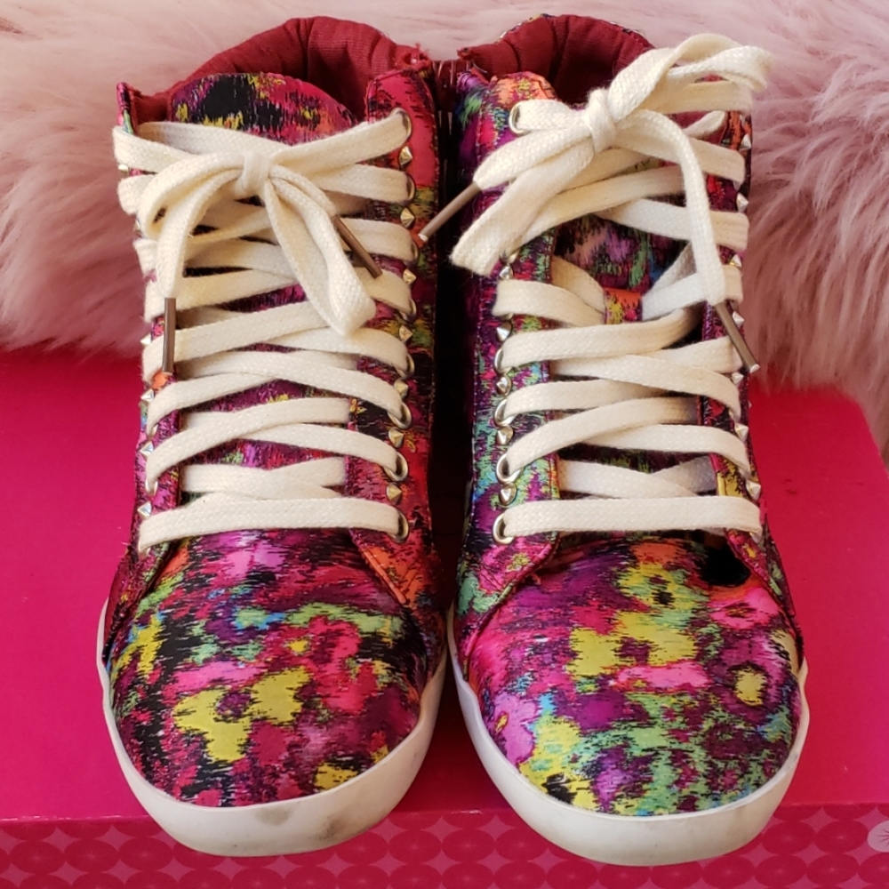 Funky studded colorful sneakers
